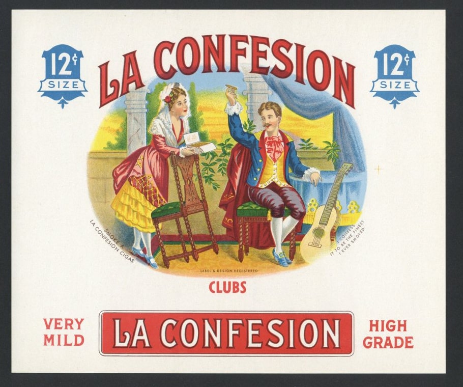 La Confesion Inner Cigar Box Label