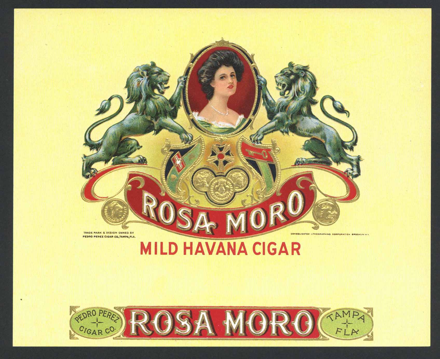 Rosa Moro Brand Inner Cigar Box Label