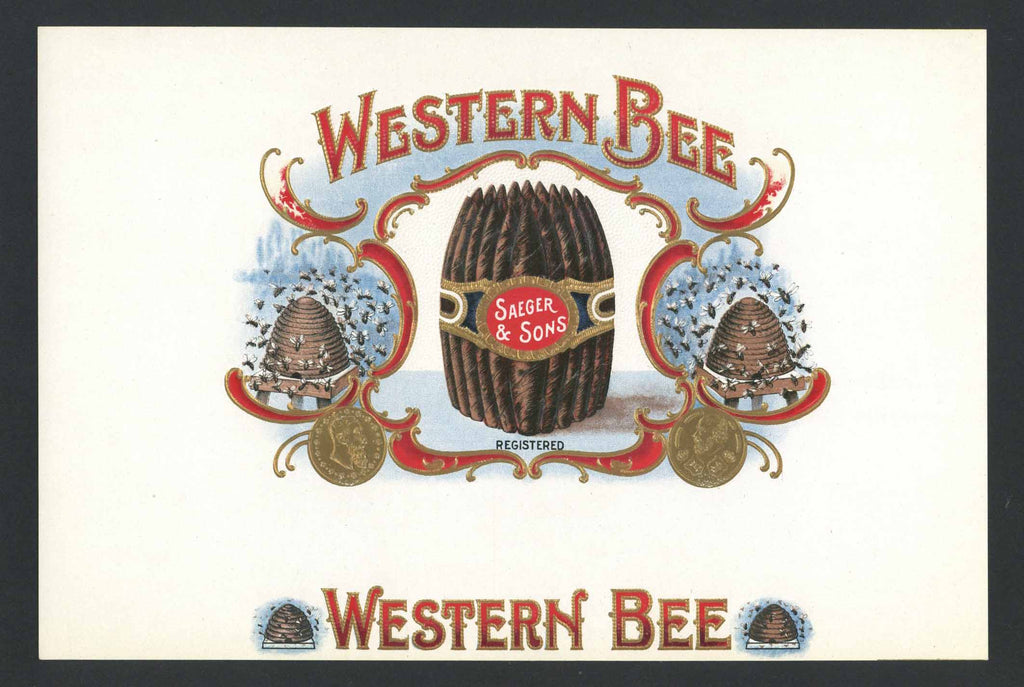 Western Bee Brand Inner Cigar Box Label