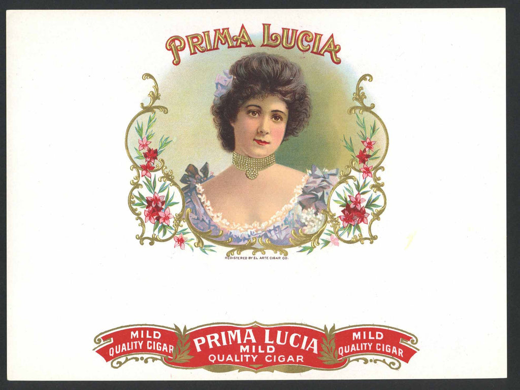 Prima Lucia Brand Inner Cigar Box Label