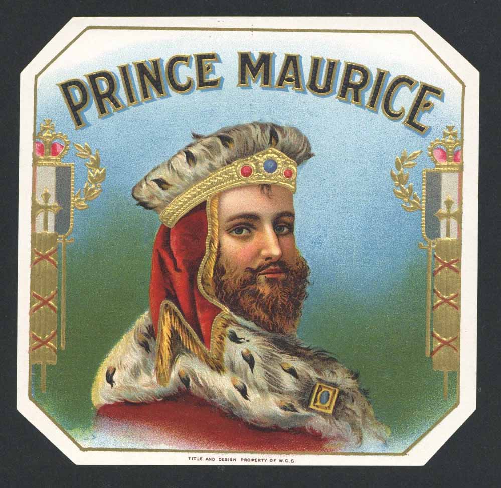 Prince Maurice Brand Outer Cigar Box Label