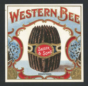 Western Bee Brand Outer Cigar Box Label