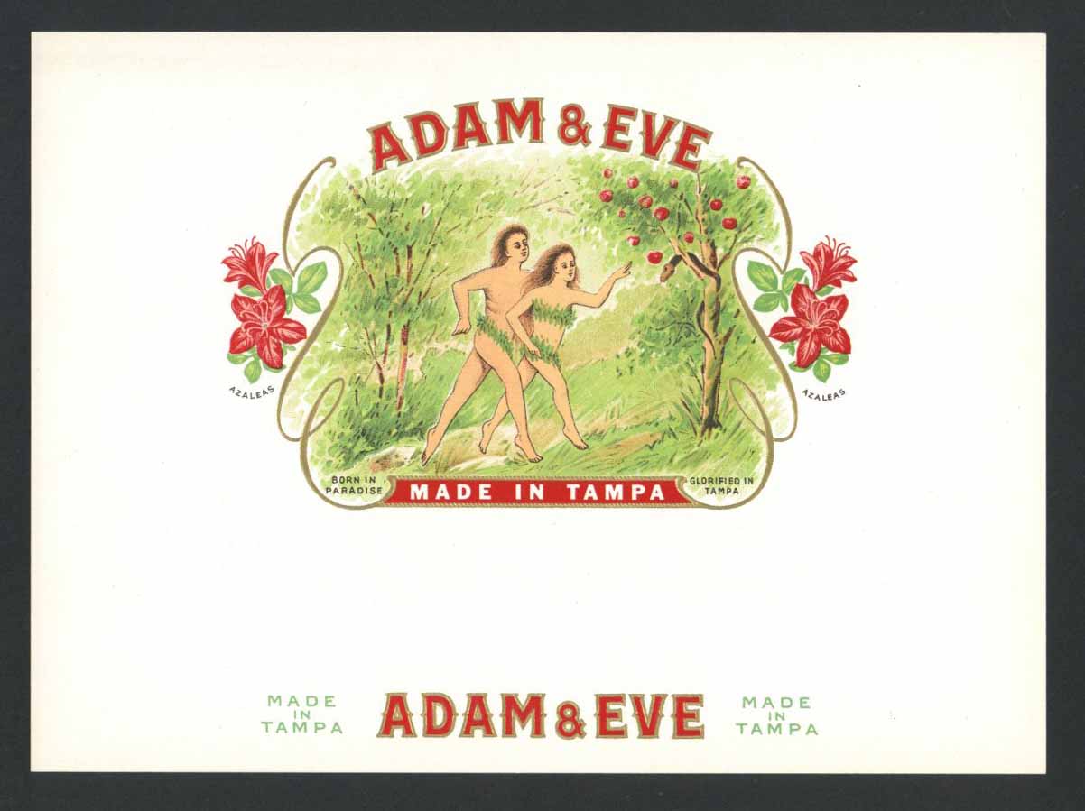 Adam & Eve Inner Cigar Box Label