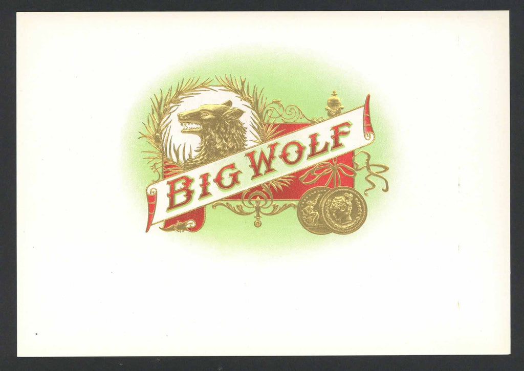 Big Wolf Brand Cigar Top Sheet Label
