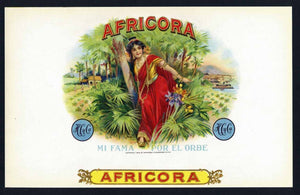 Africora Inner Cigar Box Label