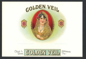 Golden Veil Brand Inner Cigar Box Label