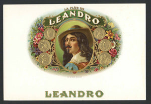 La Flor De Leandro Brand Inner Cigar Box Label