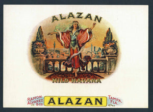 Alazan Brand Inner Cigar Box Label