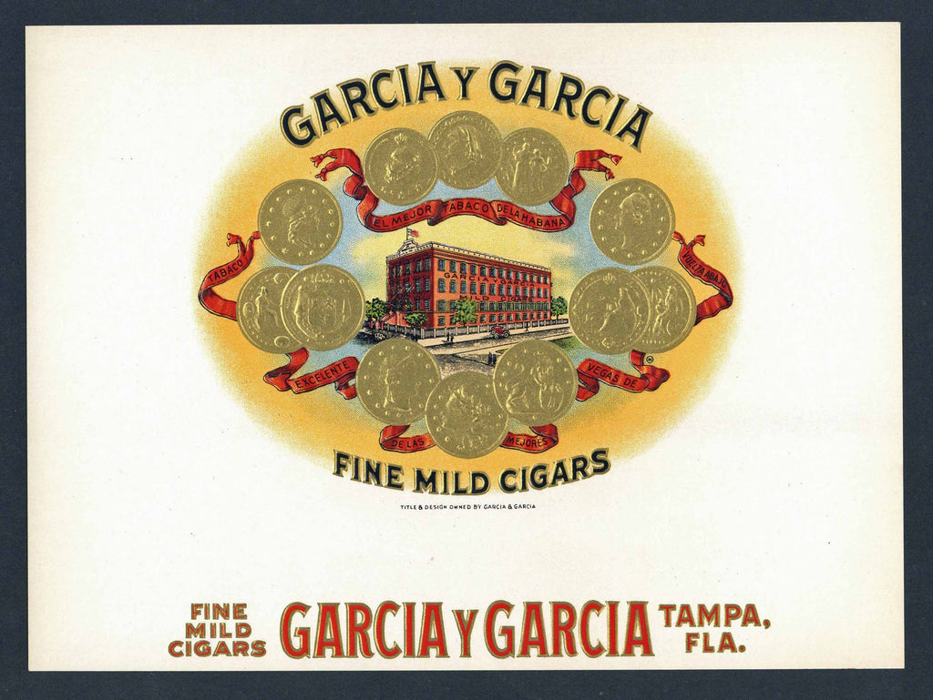 Garcia Y Garcia Brand Inner Cigar Box Label