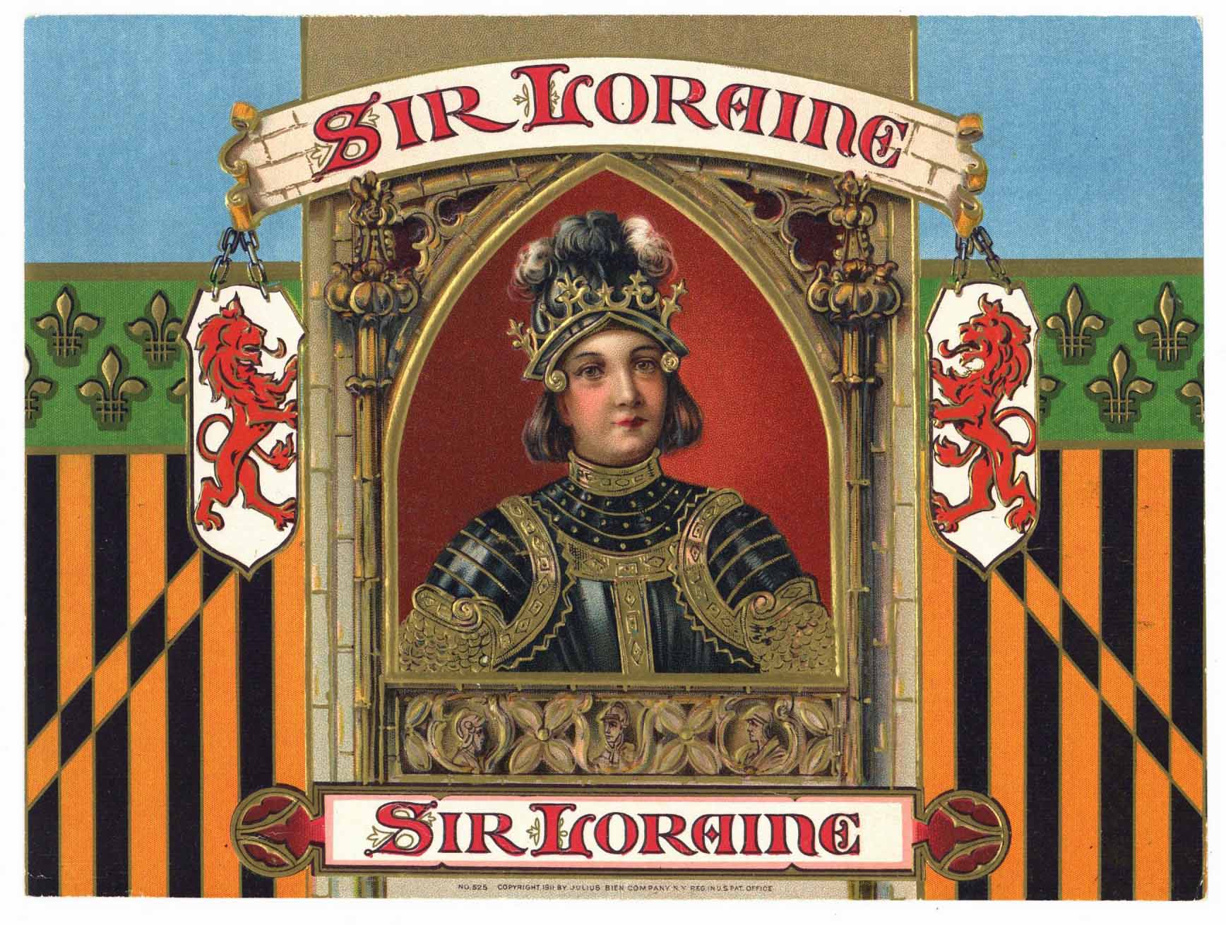Sir Loraine Brand Inner Cigar Box Label