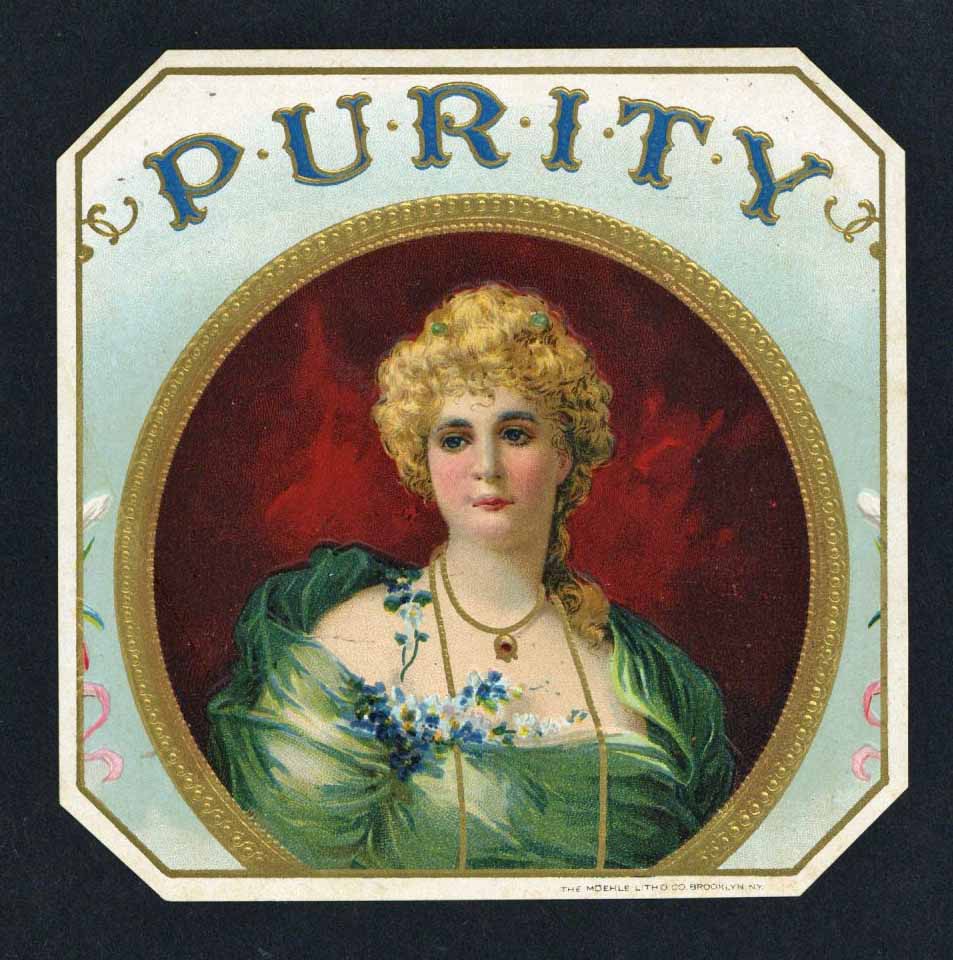 Purity Brand Outer Cigar Box Label