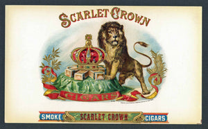 Scarlet Crown Brand Inner Cigar Box Label