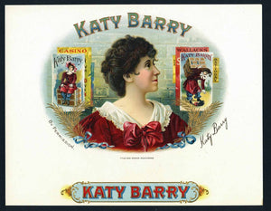 Katy Barry Brand Inner Cigar Box Label