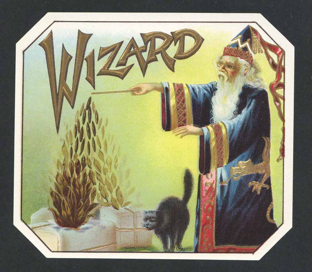 Wizard Outer Cigar Box Label