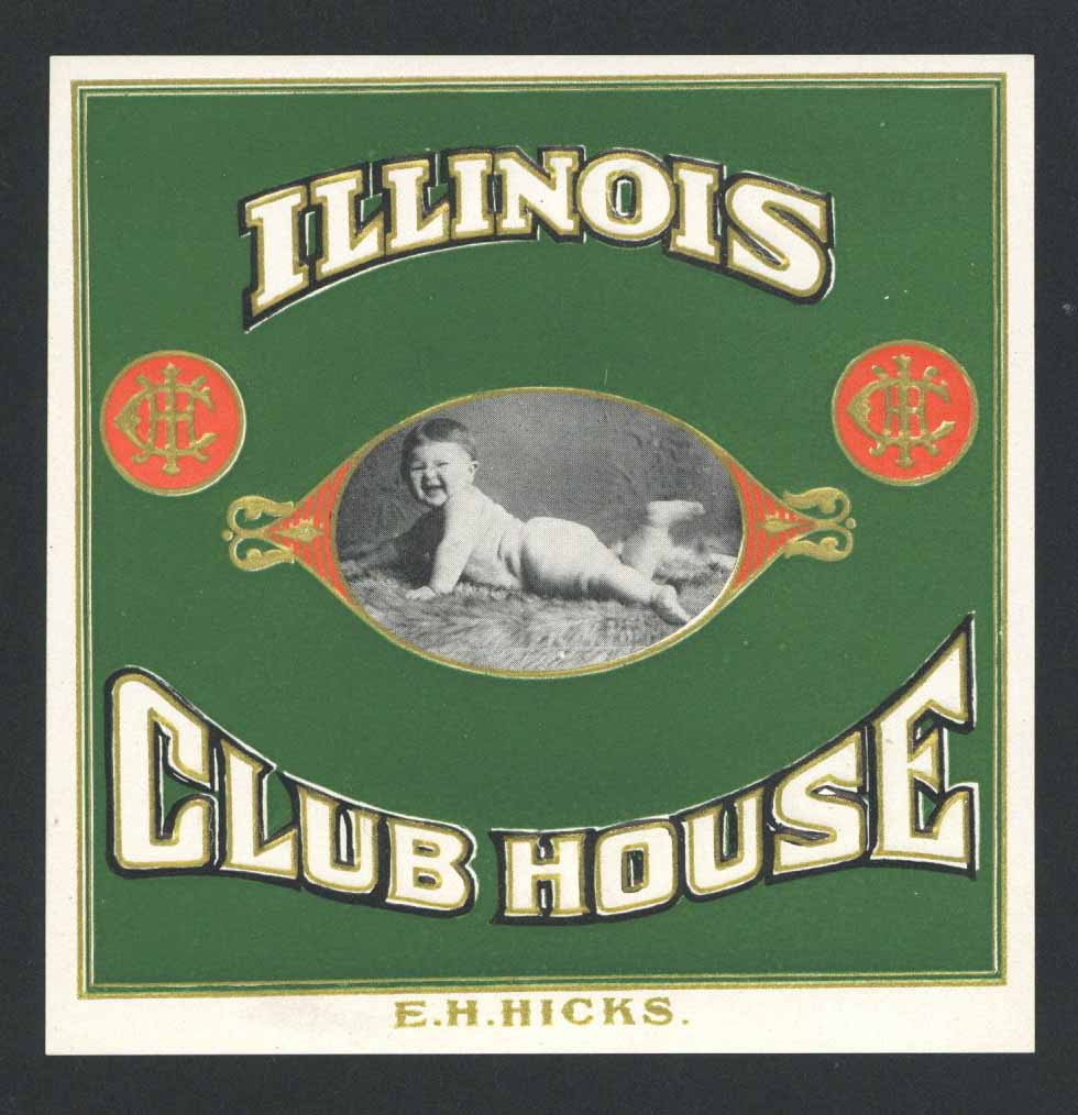 Illinois Club House Brand Outer Cigar Label
