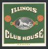 Illinois Club House Brand Outer Cigar Label