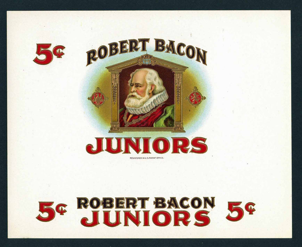 Robert Bacon Brand Inner Cigar Box Label