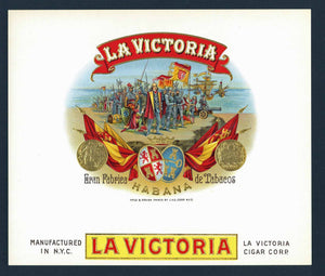 La Victoria Brand Inner Cigar Box Label