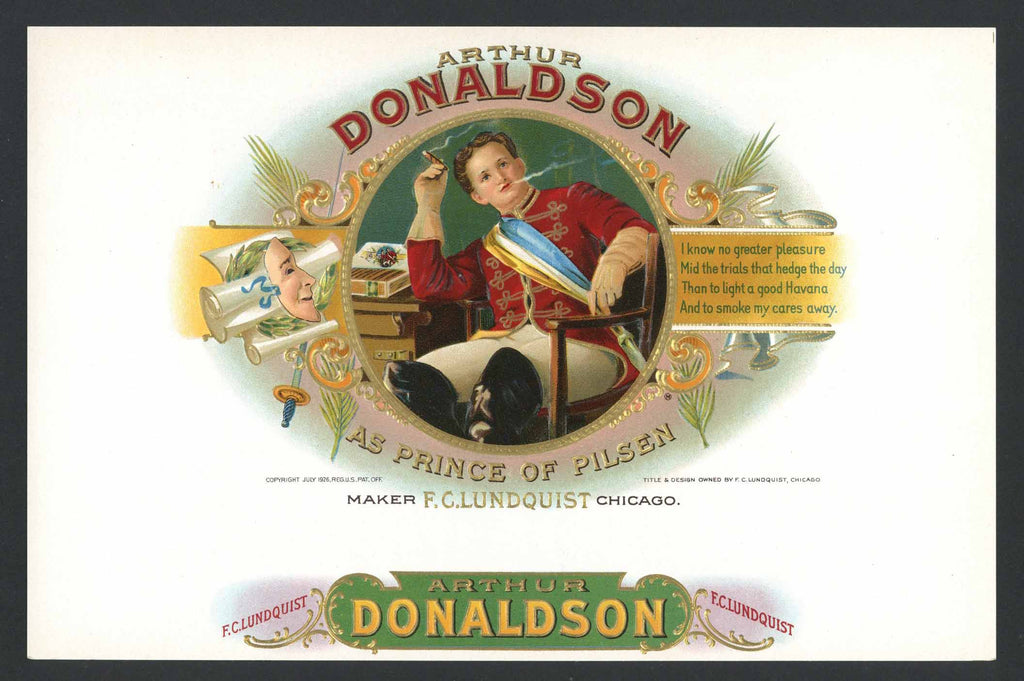 Arthur Donaldson Brand Inner Cigar Box Label