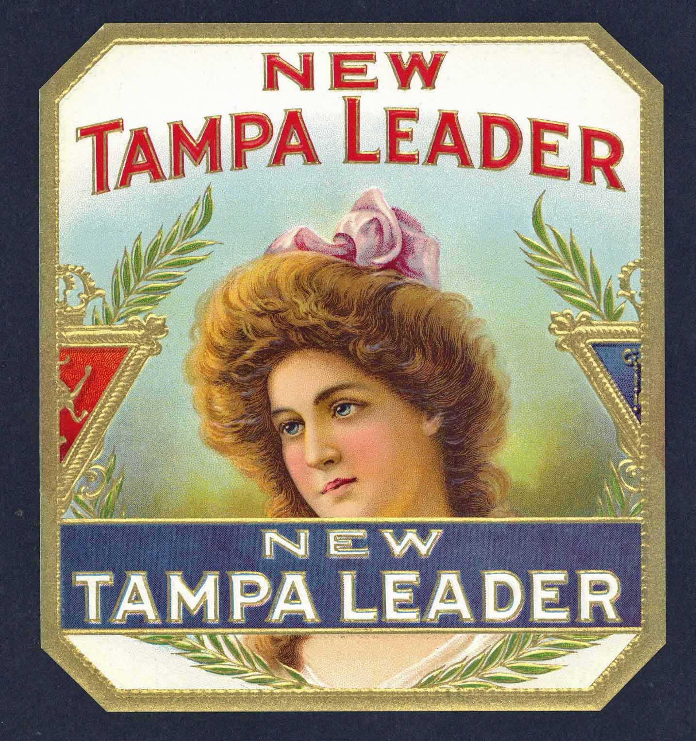 New Tampa Leader Brand outer Cigar Box Label