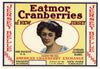 Jersey Belle Brand Vintage New Jersey Cranberry Crate Label, 1/4