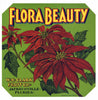 Flora Beauty Brand Vintage Jacksonville Florida Citrus Crate Label