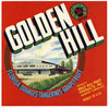 Golden Hill Brand Vintage Davenport Florida Citrus Crate Label