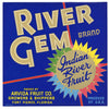 River Gem Brand Vintage Fort Pierce Florida Citrus Crate Label