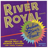 River Royal Brand Vintage Fort Pierce Florida Citrus Crate Label