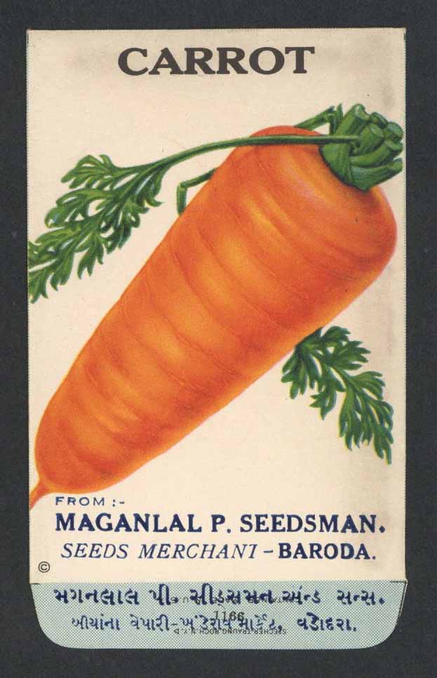 Carrot Antique Maganlal Seed Packet, India
