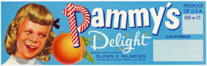 Pammy's Brand Vintage Fresno California Peach Crate Label