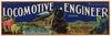 Locomotive Engineer Brand Vintage Fresno Grape Crate Label, Holiday Table Emperors