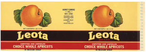 Leota Brand Vintage Roy Utah Apricot Can Label, recent