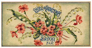 Revell de Printemps Brand Vintage French Soap Label