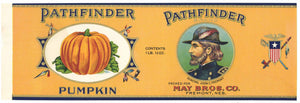 Pathfinder Brand Vintage Fremont Nebraska Pumpkin Can Label