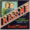 Kiss-Me Brand Vintage Kissimmee Florida Citrus Crate Label, L