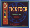Tick-Tock Brand Vintage Villa Park Orange Crate Label