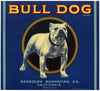 Bull Dog Brand Vintage Orange Crate Label