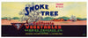 Smoke Tree Brand Vintage Indio California Vegetable Crate Label