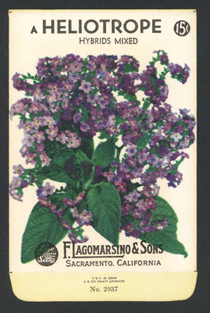 Heliotrope Vintage Lagomarsino Seed Packet