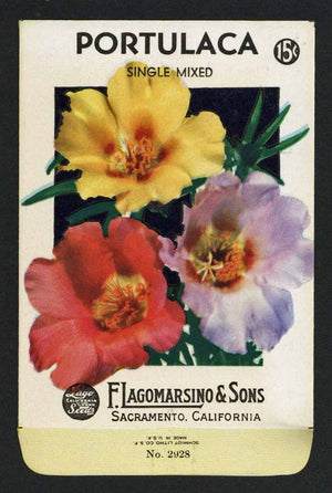 Portulaca Vintage Lagomarsino Seed Packet