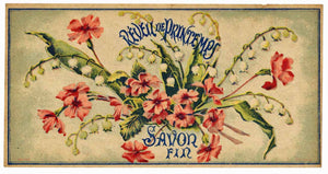 Revell de Printemps Brand Vintage French Soap Label