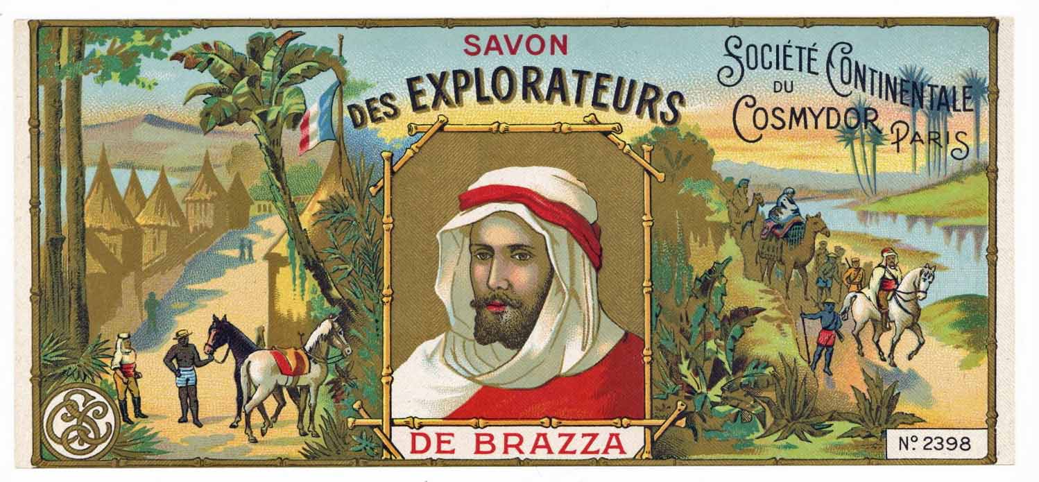 Savon Des Exploraters Brand Vintage Paris France Soap Label