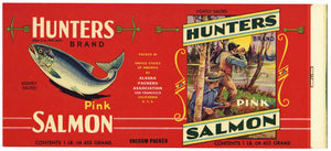 Hunter Brand Vintage Salmon Can Label