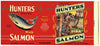 Hunter Brand Vintage Salmon Can Label
