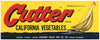 Cutter Brand Vintage Oxnard California Vegetable Crate Label