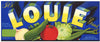 It's Louie Brand Vintage Los Angeles Vegetable Crate Label