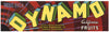 Dynamo Brand Vintage Sanger California Fruit Crate Label