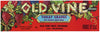 Old Vine Brand Vintage Lodi California Grape Crate Label, red