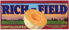 Rich-Field Brand Vintage Laredo Texas Melon Crate Label